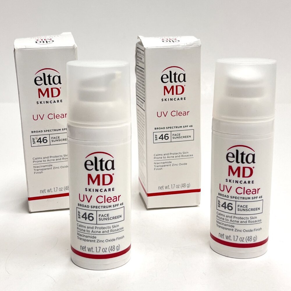 Lot of 2 Elta MD Skincare UV Clear SPF 46 Face Sunscreen Exp 2027 READ